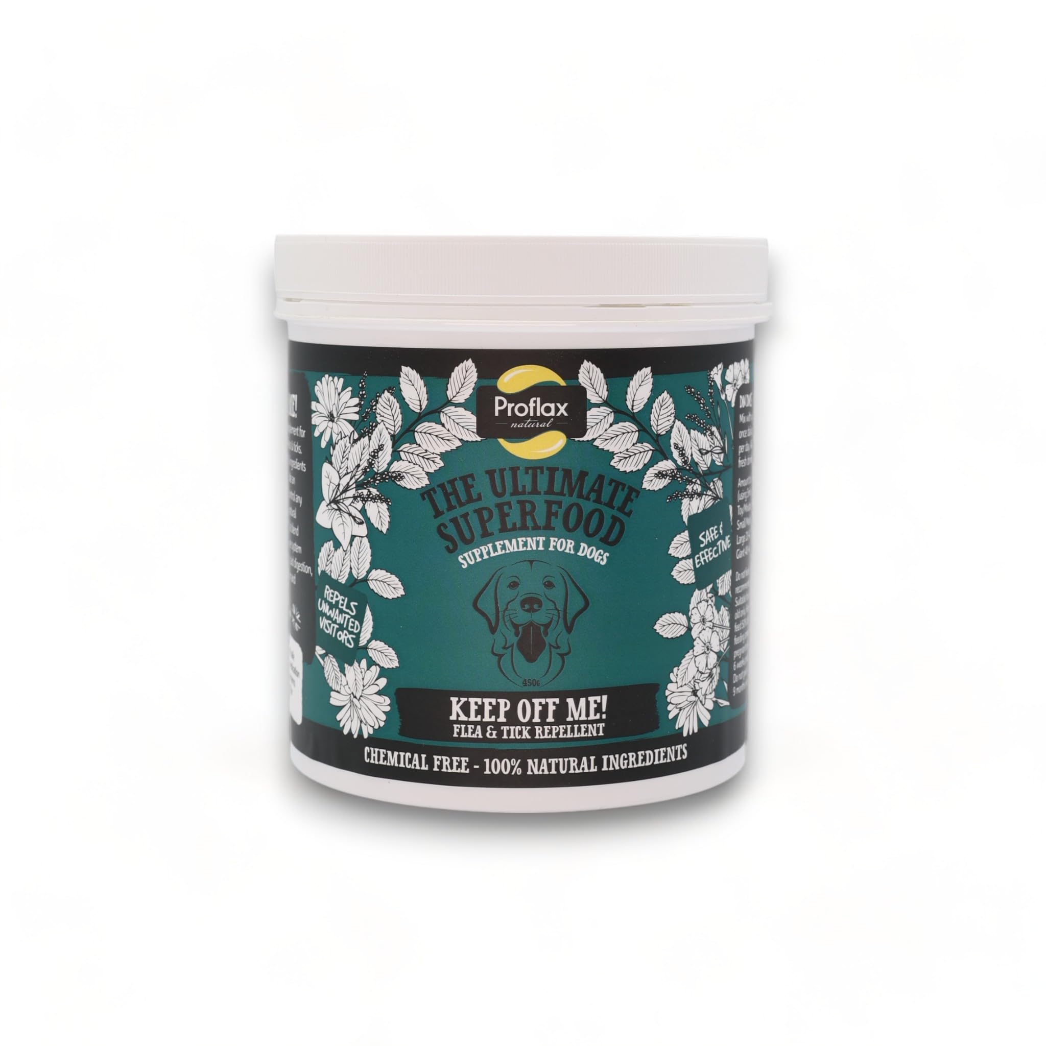 Proflax Keep Off Me! Flea, Tick & Mite Defence for Dogs - Herbal Daily Skin & Gut Blend - 450g