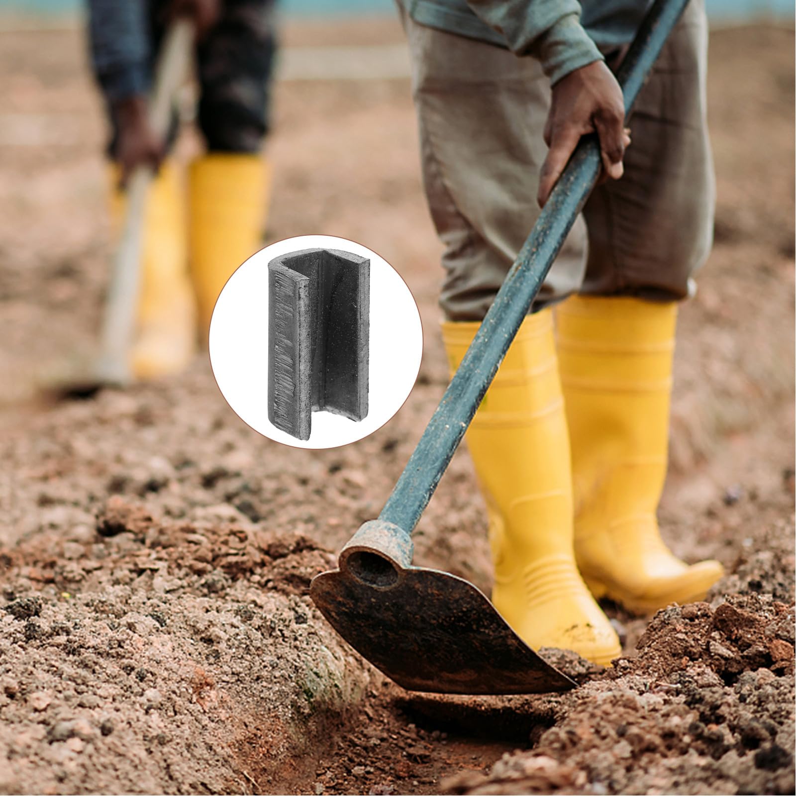Hohopeti 10 Pezzi Clip in Ferro per Attrezzi da Giardino, Fermo Sicuro per Manici e Martello, Accessorio Versatile per Giardinaggio in Cortile