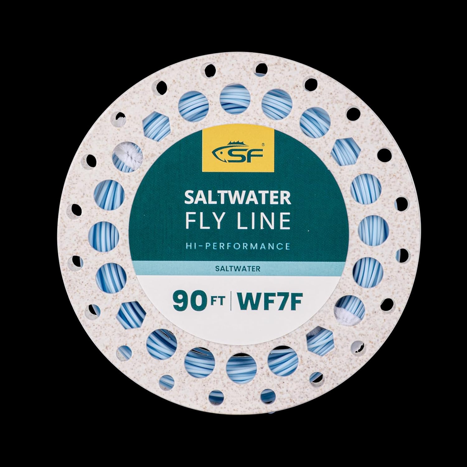 SF Saltwater Fly Line with Welded Loop Weight Forward Floating Line Braided Multifilament Core Light Blue Resistant Corrosion for Saltwater 90FT WF7F 8F 9F 10F 11F 12F