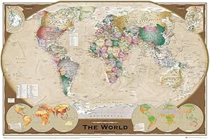 Amazon Com Laminated World Map Poster 36 X 24in Office Products 71mO6H6UIiL. AC SY300 SX300 QL70 ML2 