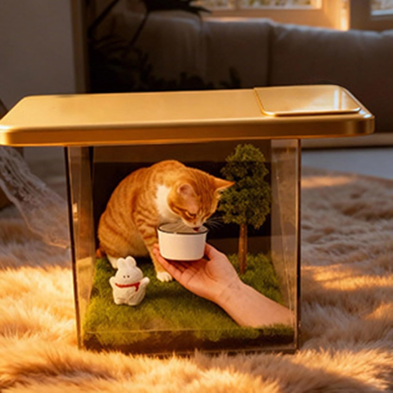 Pet Hologram, 3D Holographic Pet Memorial Box, High-Transmittance Display for Dog Cat Lovers, Pet Remembrance Ornament (Clear) - Image 2