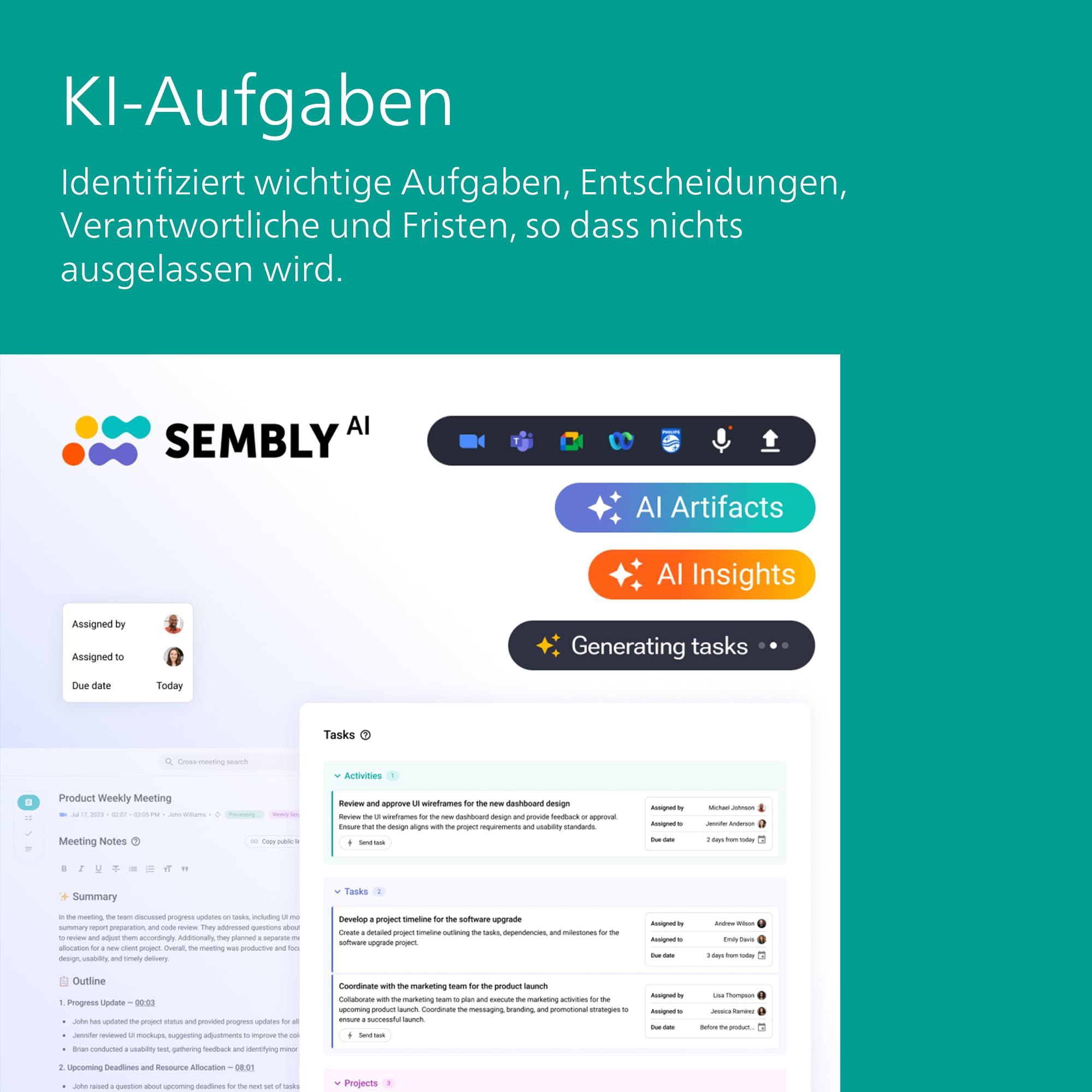Philips DVT2015 VoiceTracer, Diktiergerät, Aufnahmegerät, MP3, HiFi Stereo, inkl. Sembly AI-Testlizenz: Transkription & KI-Zusammenfassungen