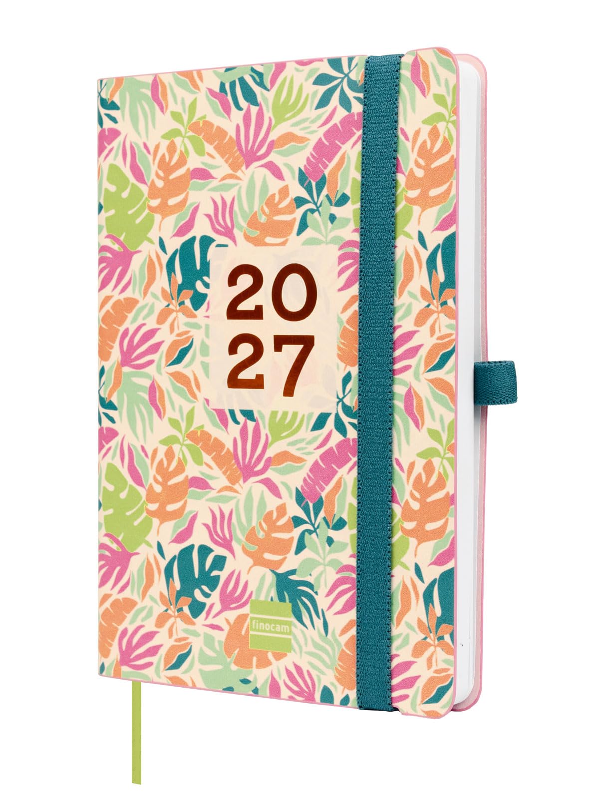Finocam Capri Weekly Planner 16-Month | Weekly View Horizontal Layout · September 2026 to December 2027 | Jungle · International - Week-to-view diary