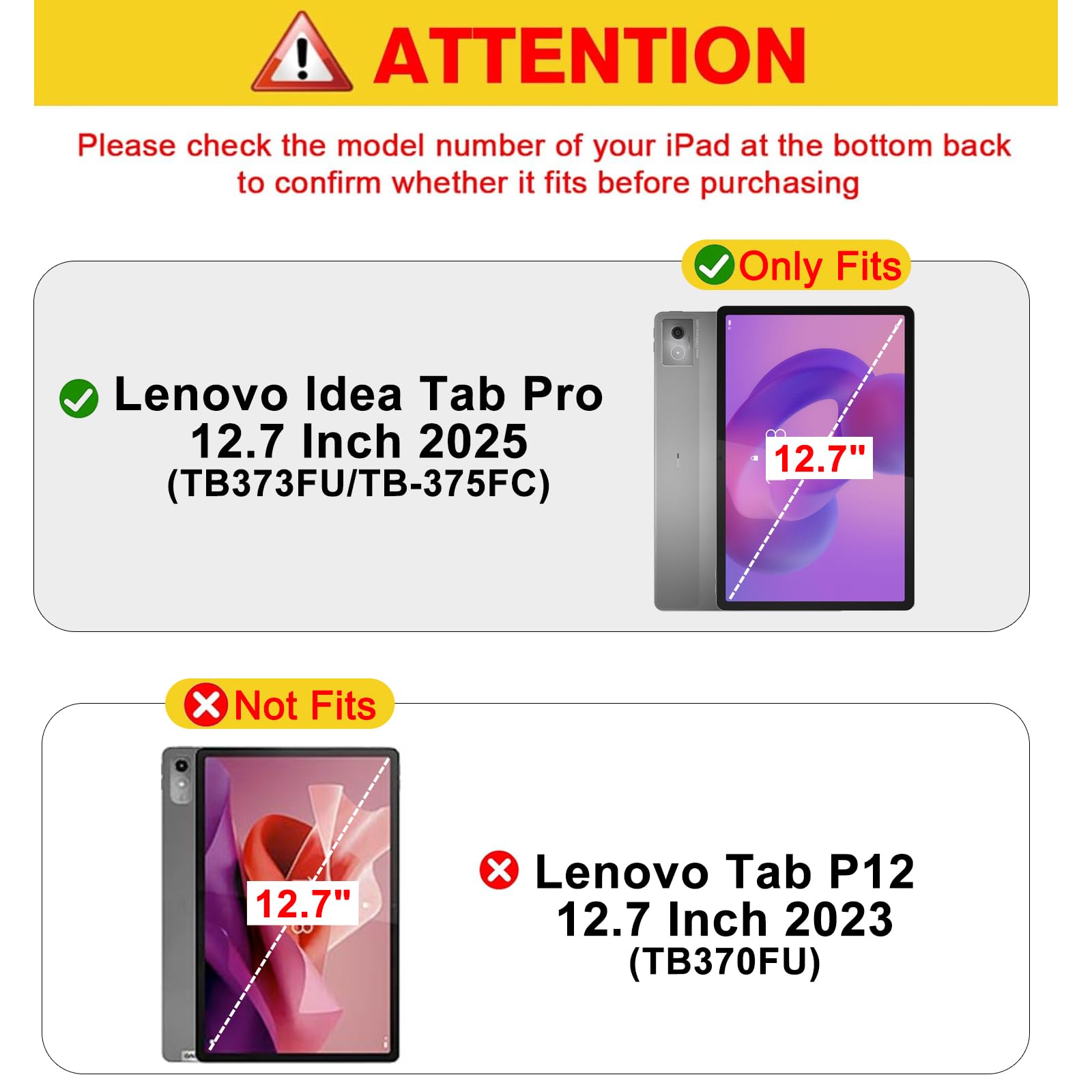 KEDBBAO Hülle Für Lenovo Tab Pro 12.7 Zoll - Leder Case Mit Stifthalter & Standfunktion