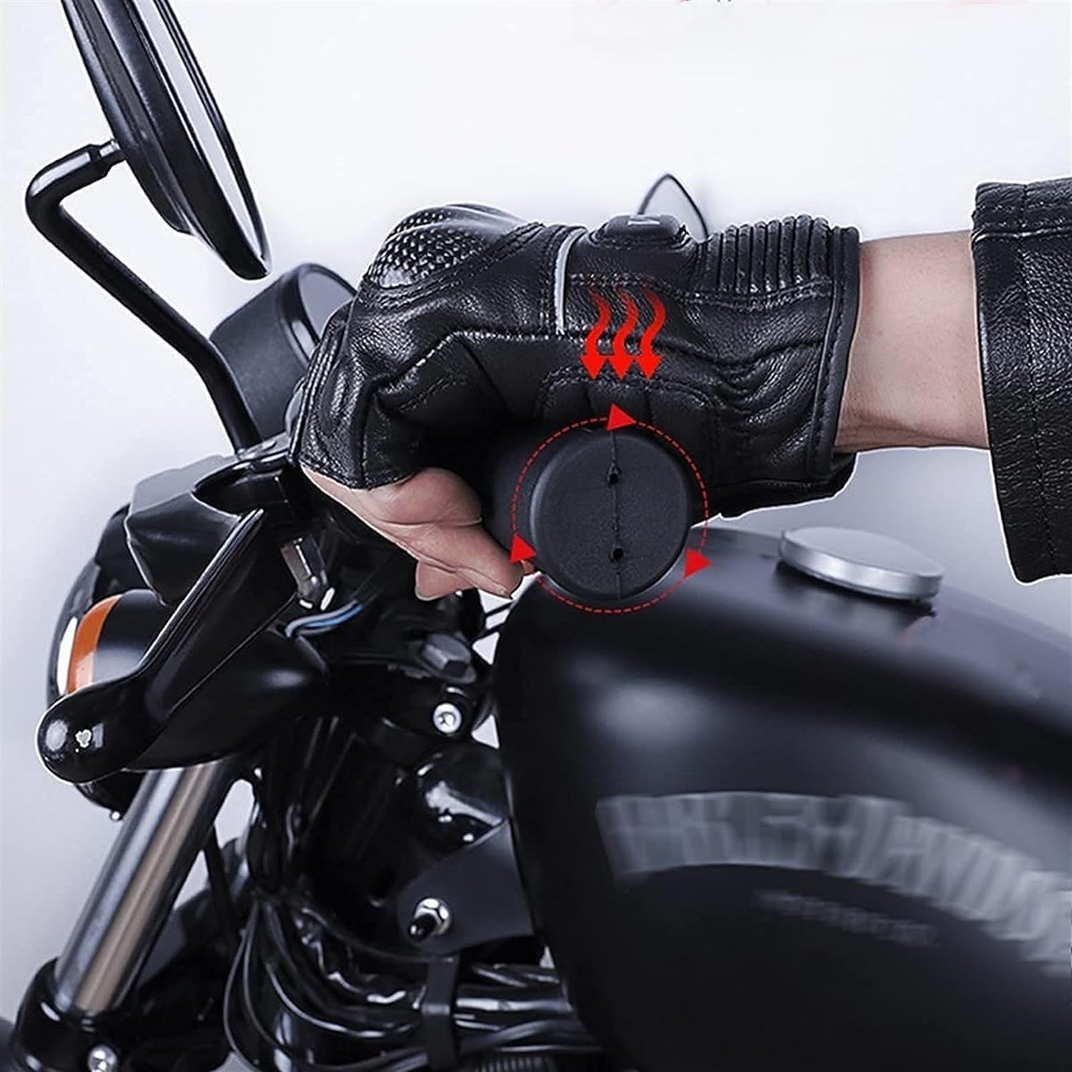 Fahrradhandschuhe Halbfinger-Handschuhe For Gewichtheben, Sommer-Fahrrad-Leder-Herren-Fahrradhandschuhe Kletterhandschuhe