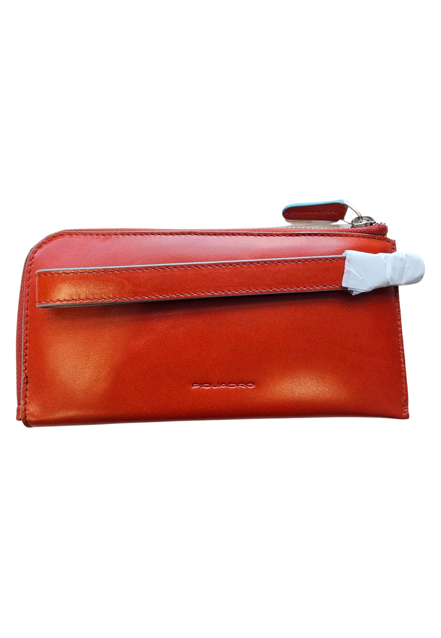 PIQUADRO Bustina Pochette Portadocumenti Orizzontale per Donna, Pelle di Vitello Cuoio, 20x10x2 centimetri