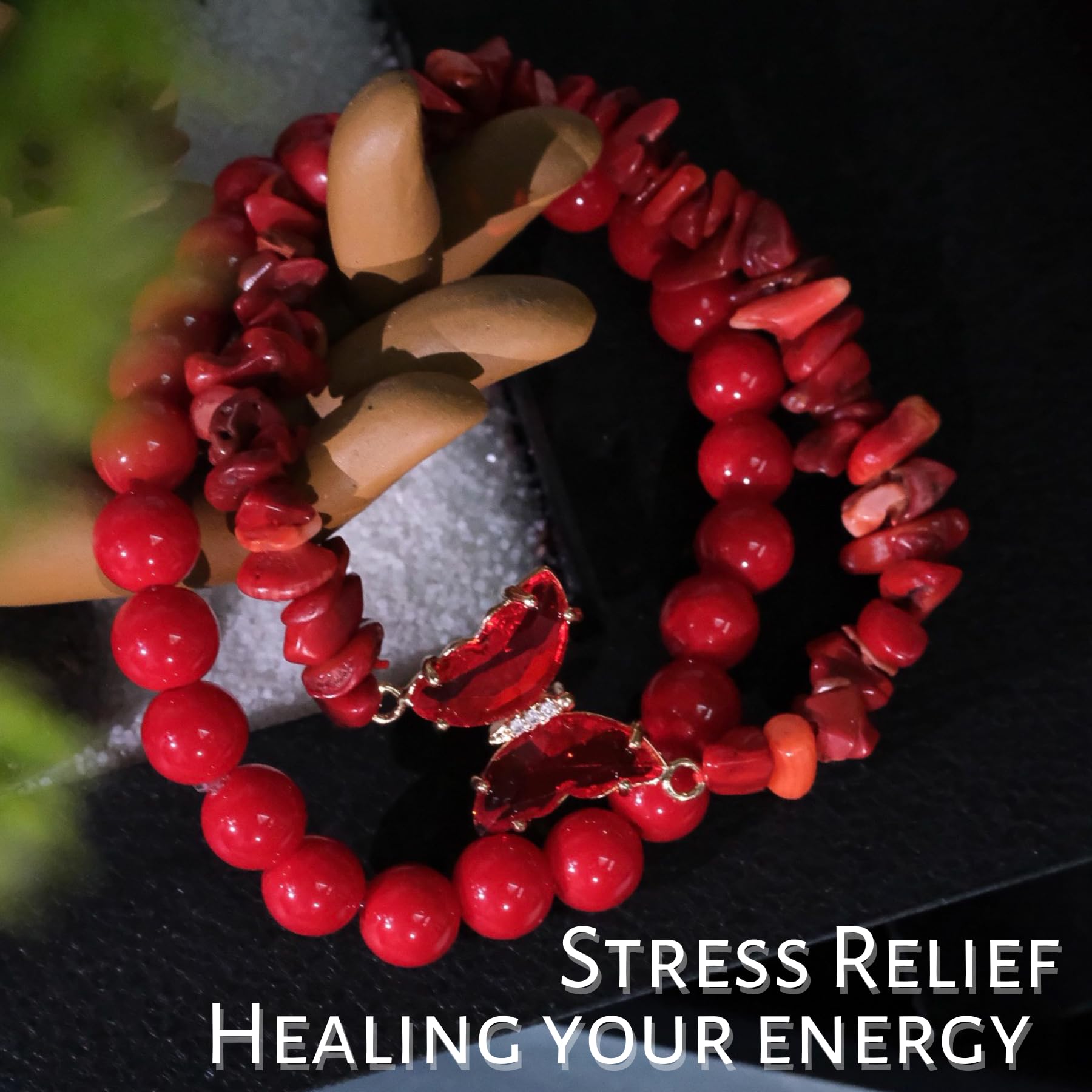 Handmade Jade Bracelet Healing Reiki Crystal Couple - Butterfly Charm Jade Stone, Positive Energy Good Luck for Wealth Money Jewelry