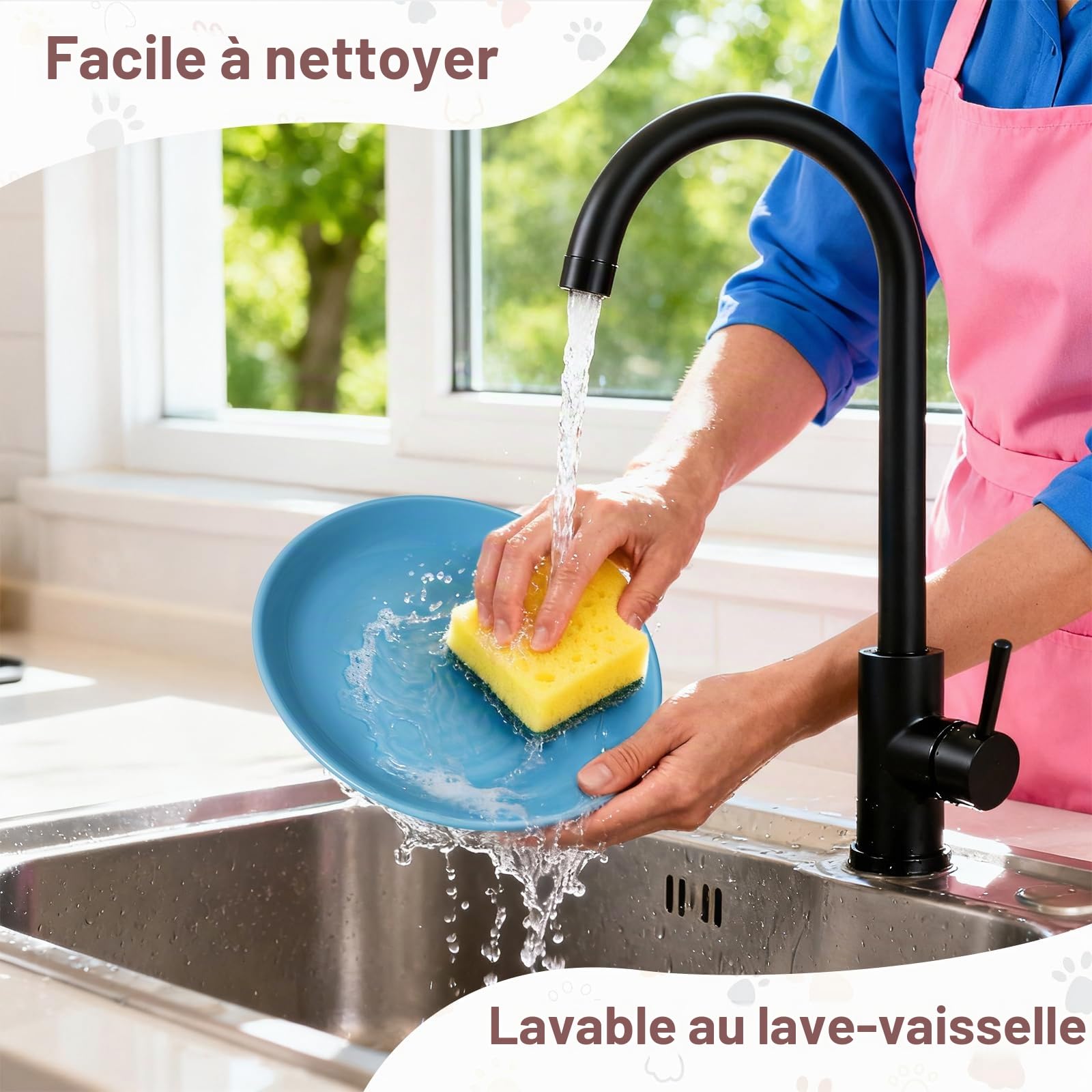 6 Pièces Gamelle Chat, Gamelle Céramique Plat, Bols Chat pour Nourriture et Eau pour Chatons
