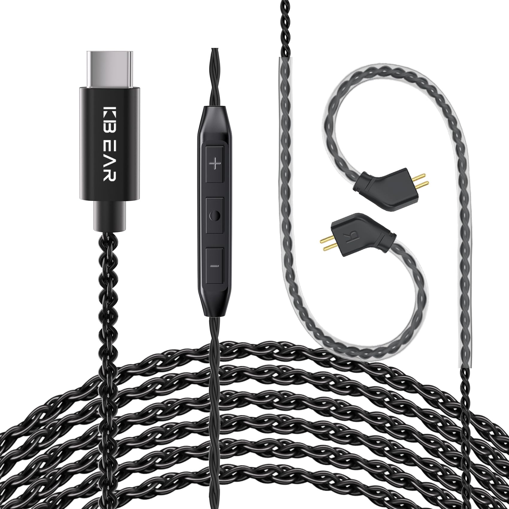 KZ ZS10 Pro IEM Cable - 1.2m Brown Type-C -17