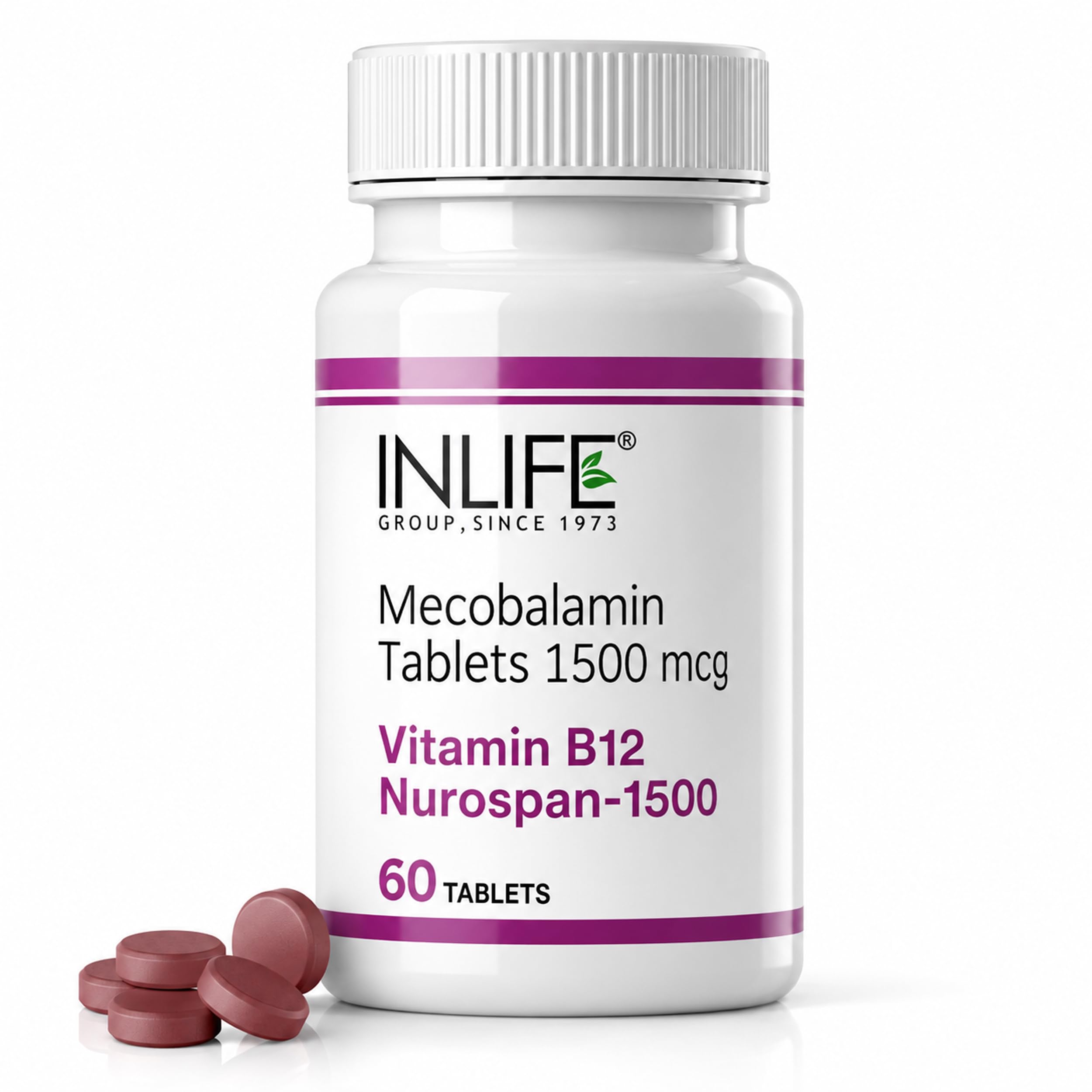 INLIFE Vitamin B12 Active Bioavailable Form, For Men Women, 60 Veg Tablets-image-24