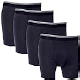 Kirkland Signature Men's 4 Boxer Briefs (Large, Black)