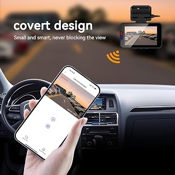 4K Dash Cam Front and Rear Inside, Built-in 5G WiFi, 4K+1080P+1080P Dash Camera for Cars with 64GB Card, Dashcam with Loop Recording, G-Sensor, 24H Parking Monitor, Silver
