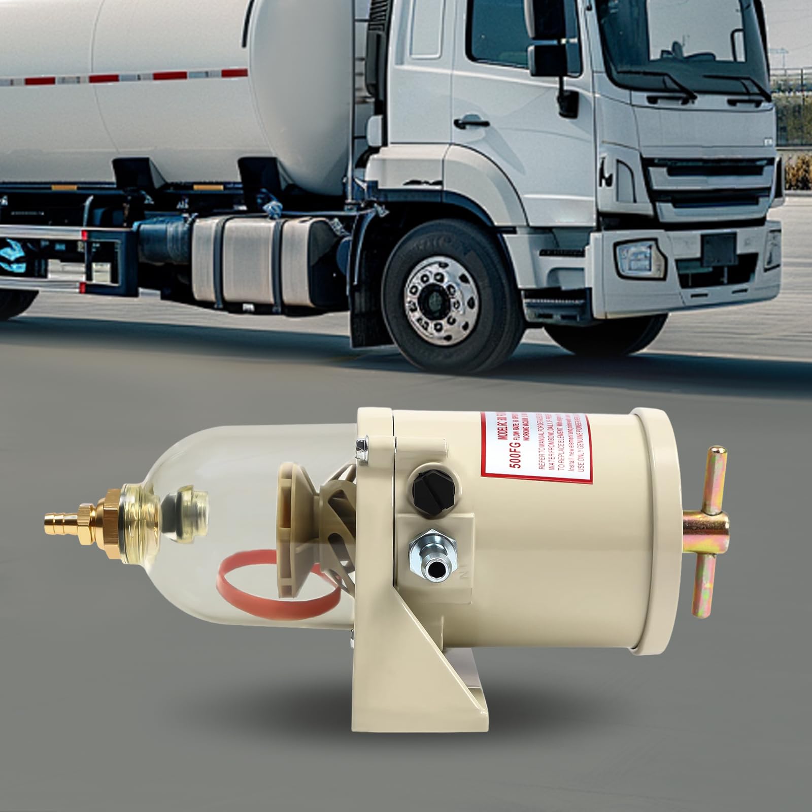 Diesel Kraftstofffilter Wasserabscheider 500FG 500FH, Öl-Wasser-Abscheider mit Schraubendichtung für Dieselmotoren, Marineboot, Schnellboot, Traktoren