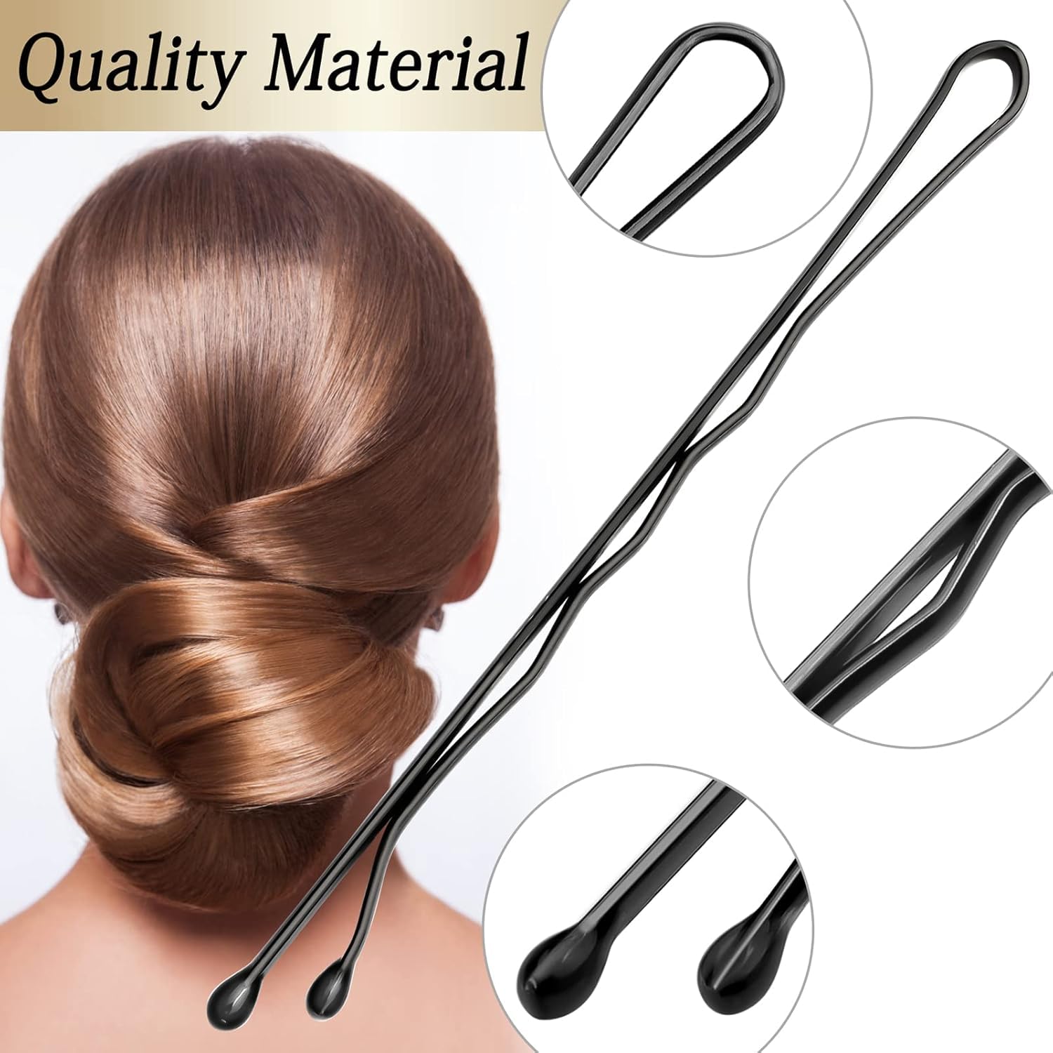 KANPRINCESS 2 Inches Hair Pins Kit Secure Hold Bobby Pins Clips for Women Girls and Hairdressing Salon With Clear Storage Box (2 inch pin 50, 2 inch) 3