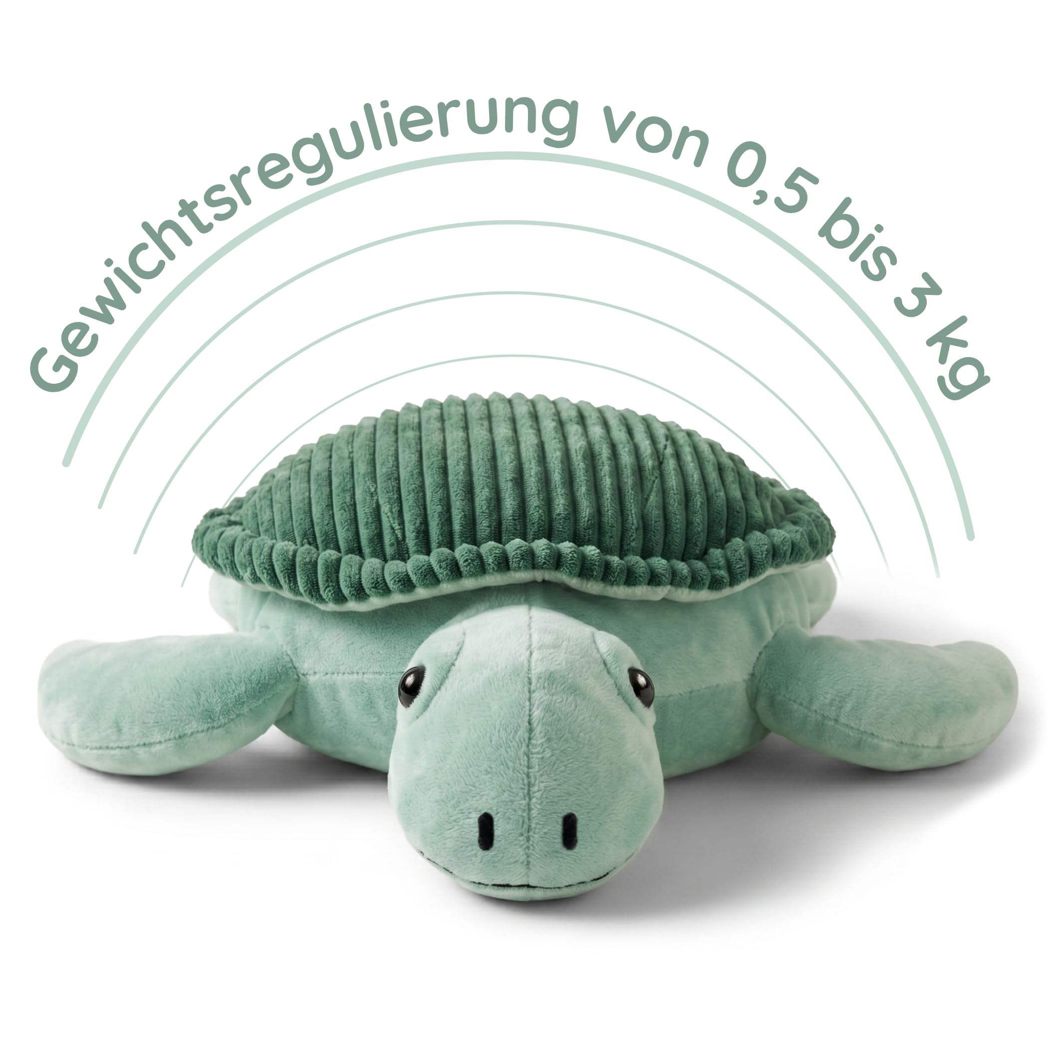 Gewichtskuscheltier für Erwachsene und Kinder, Schildkröte 3 kg