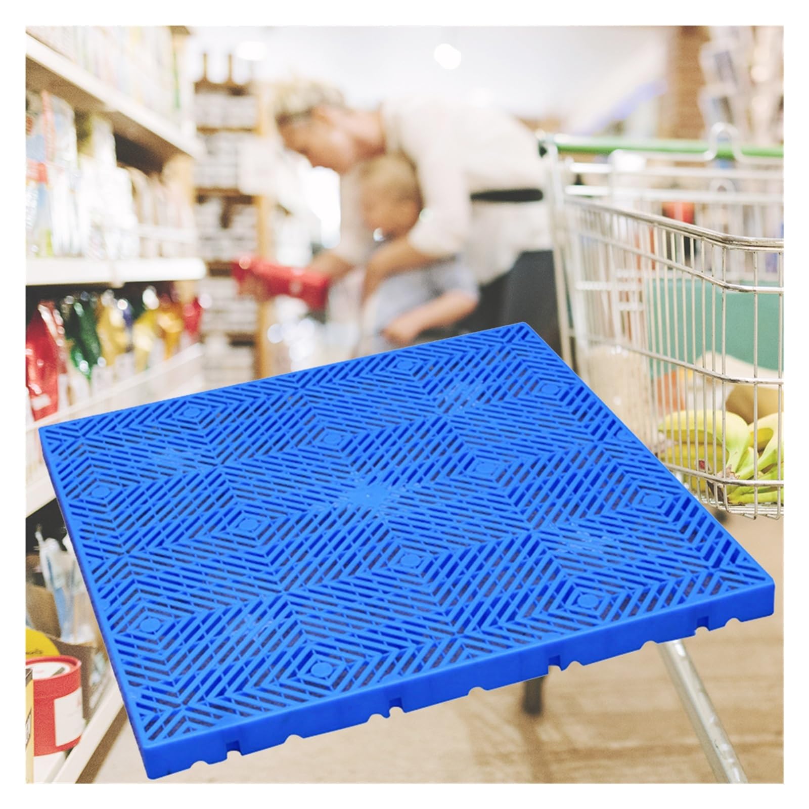 Pallet Di Plastica, Annidabile Pallet Di Spedizione, Ripiano Imbottito A Prova Di Umidità Per Magazzino Animale Domestico Supermercato Cucina Magazzino, Sicurezza Conservazione Griglia Pads ( Size : 1