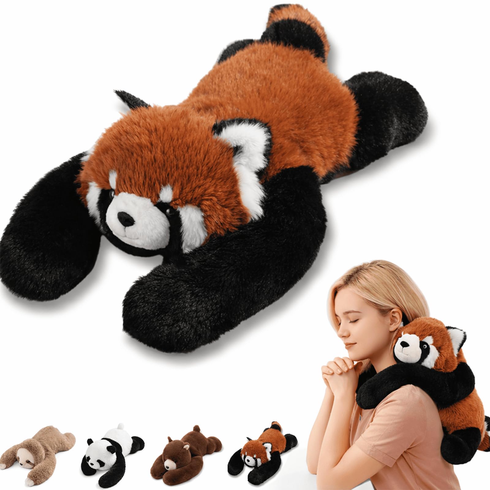 Weighted Plush Animal for Anxiety Relief, Soft Stuffed Animal Plush, Calming Comfort Companion for Stress Relief & Relaxation, Ultra Soft Cuddly Plush (Raccoon, 65CM)