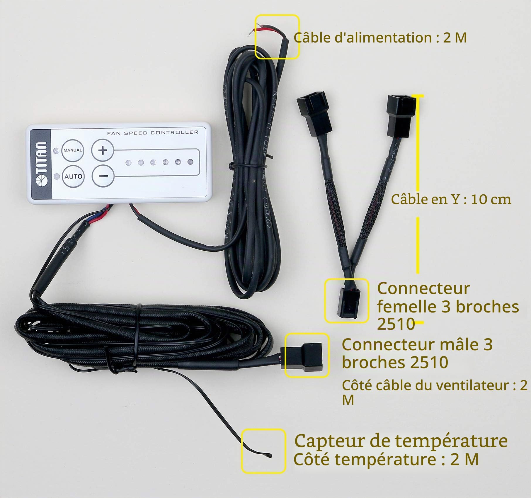 TITAN TTC de SC22 Réfrigérateur Ventilateur, frigo camping car (90mm)