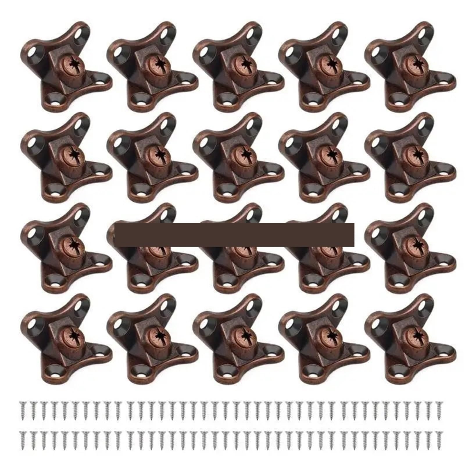 Corner Braces Brackets 20Pcs Detachable Metal Style Right Angle Bracket for Multipurpose Furniture Corner Linking(Red)