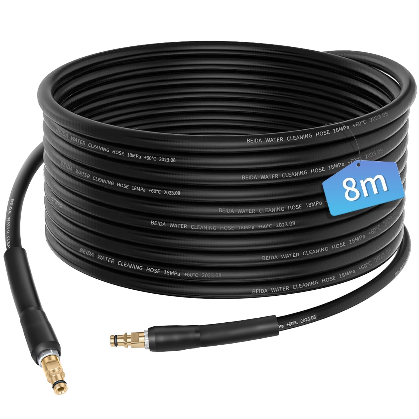 8M Flexible Tuyau pour Kärcher K2 K3 K4 K5 K6 K7 Nettoyeur Haute Pression Accessoires Rallonge Tuyaux de Rechange Pièces Détachées Tuyaux D'extension avec Connecteur Rapide Poignée