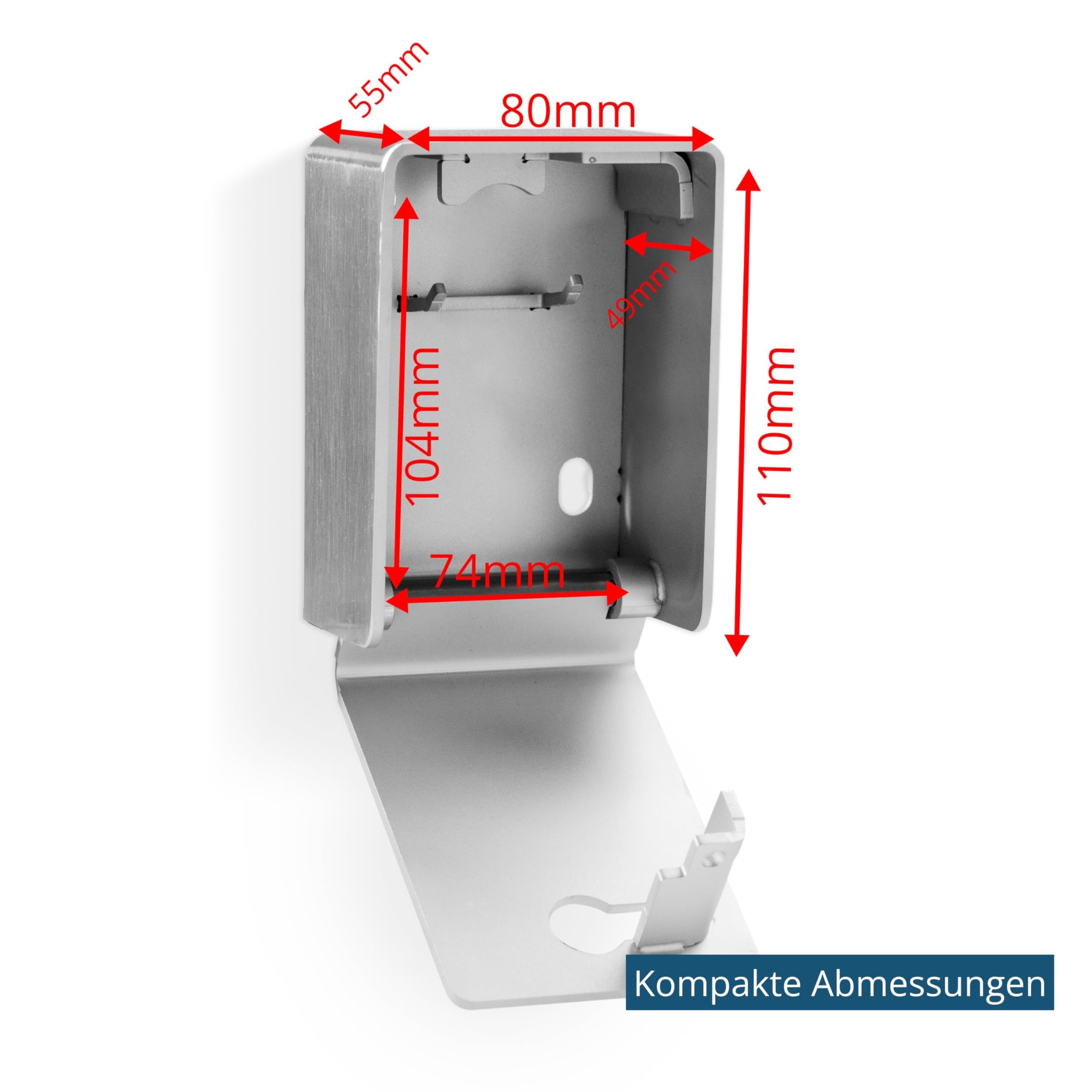 masunt Schlüsseldepot 221 Standard vorgerichtet PHZ aus Edelstahl – Wetterfeste Schlüsselbox für Innen- & Außenbereich, für Profilhalbzylinder, 3mm Wandstärke, Aufputz- & Unterputzmontage