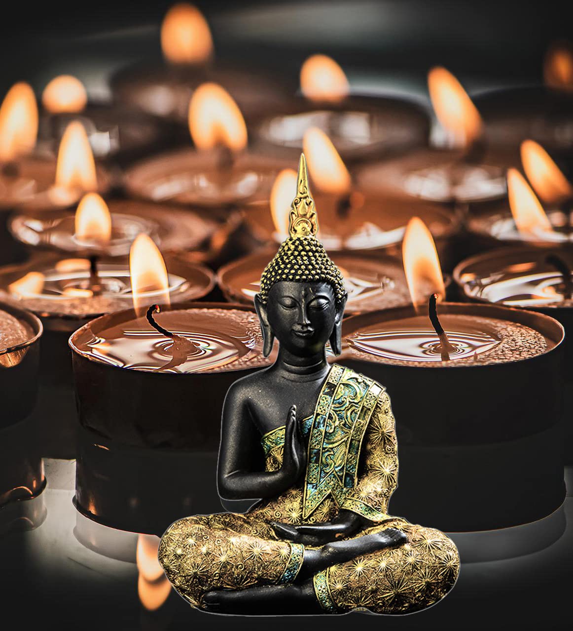 Buy Buddha Statue, Small Buddah Statue for Home Decor, Tiny Golden Buda