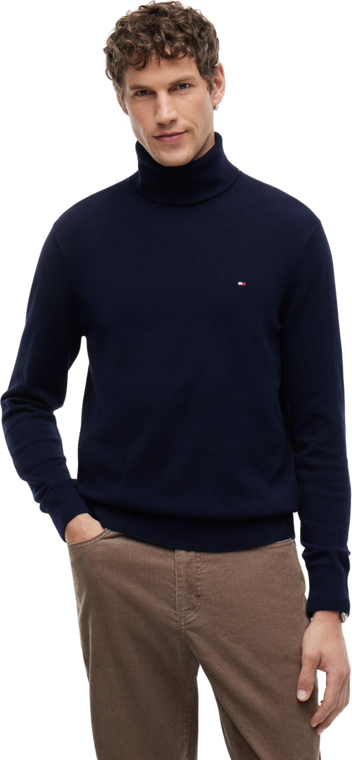 Tommy Hilfiger Pima Org Ctn Cashmere Roll Neck Mw0mw28048 Maglioni, Uomo