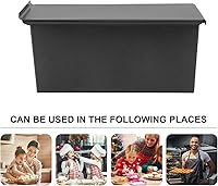 Vista 4 de Housoutil Pullman Loaf - Caja de tostadas planas antiadherentes para pan tostadas con tapa de tapa de acero inoxidable para hornear cocina