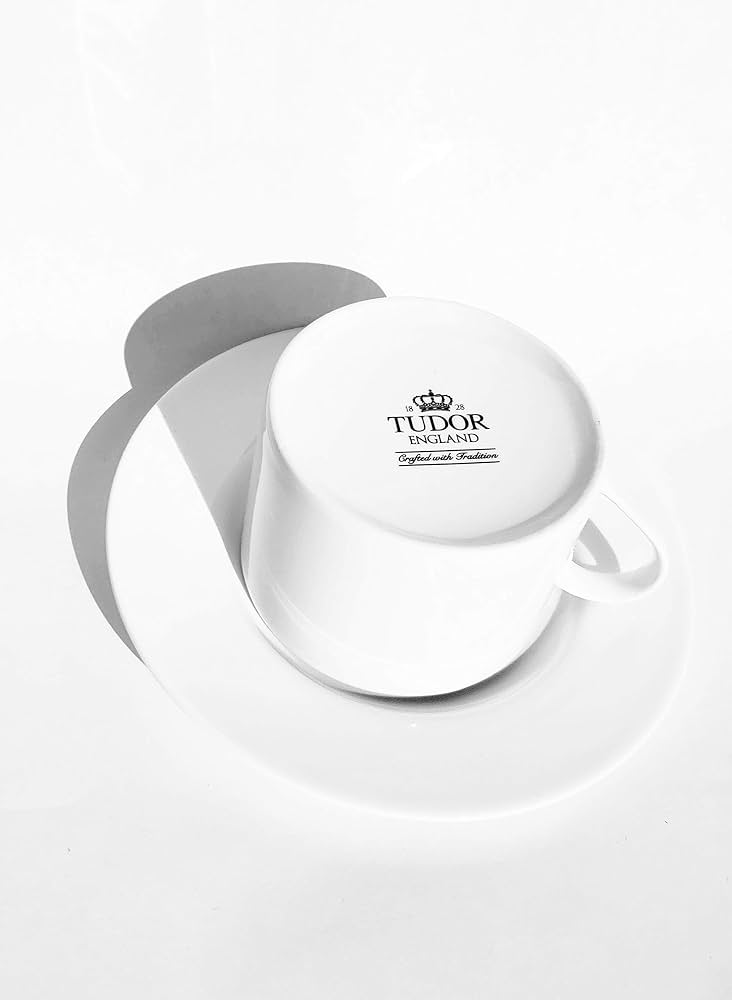 Royal Tudor Ware 8-Ounce 8 pc, Porcelain, White Cappuccino/Coffee