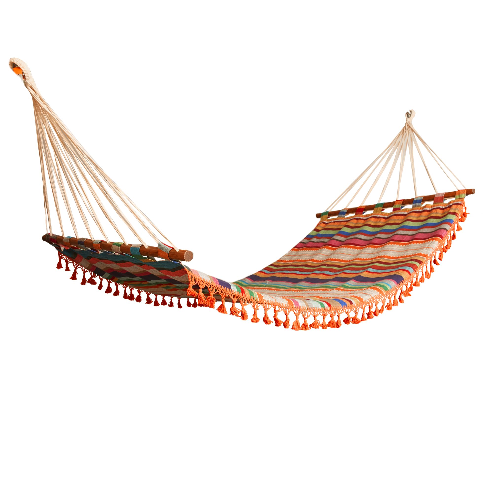 Hammock, Hand Loomed, Multi-Color, Made in Mexico by Verve CULTURE