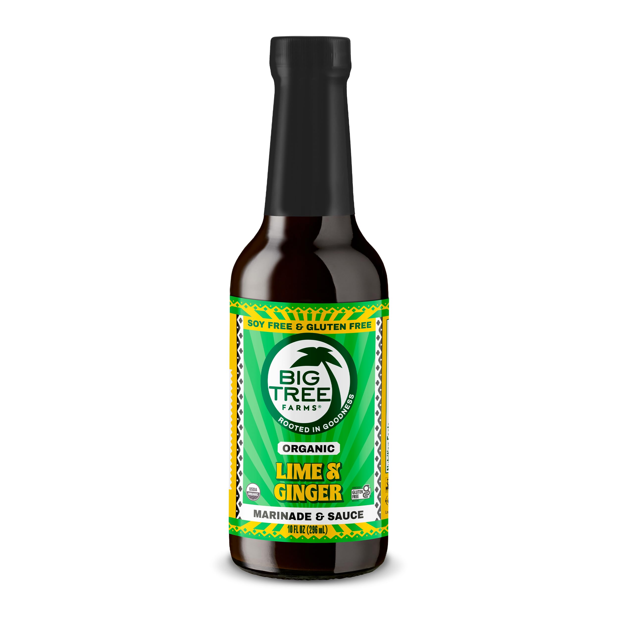 Big Tree FarmsOrganic Coco Aminos, Seasoning Sauce & Marinade, Gingery Lime, 10fl. oz (296ml)