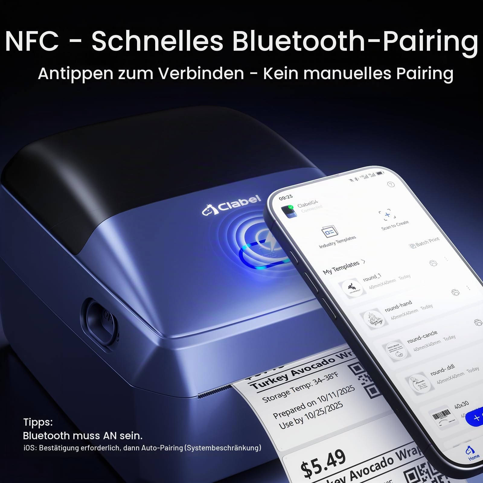 CLABEL G4 Versandetikettendrucker mit Hologramm-Etiketten für Unternehmen