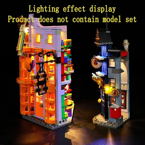 Miniatura 5 de Kit de luces LED compatible con Lego Diagon Alley Weasleys' Wizard Wheezes - Juego de iluminación para el juego de modelos 76422 (juego de modelos