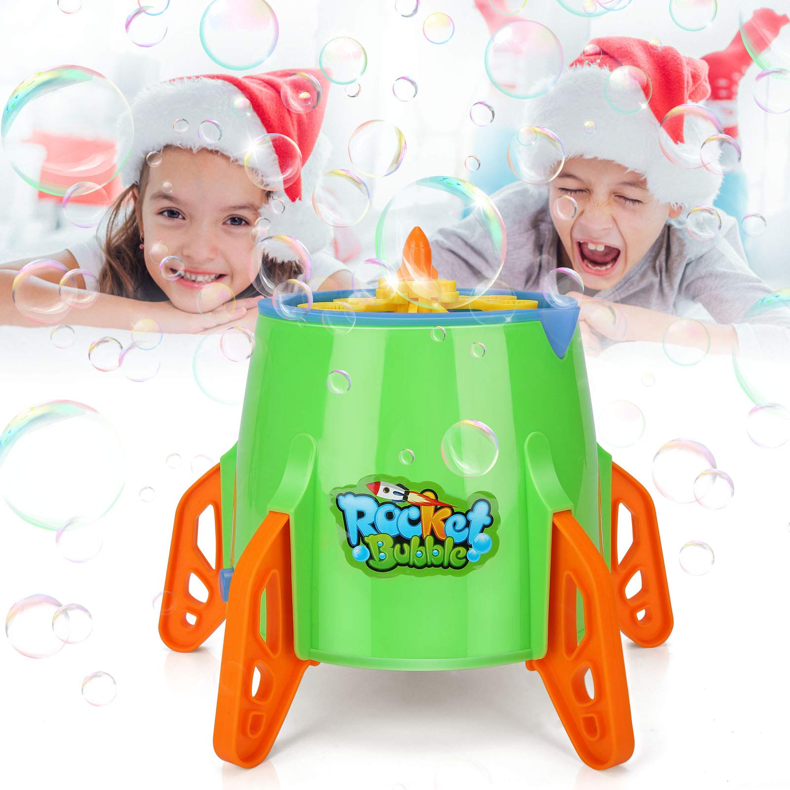 Vahome Bubble Machine, Rocket Bubble Blower, Bubble Toys, Automatic Bubble Maker 4000+ Bubbles per Minute for Kids Baby Girls Boys Adults Outdoor Indoor Birthday Party