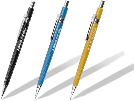 Amazon Com Pacific Arc Mechanical Pencil Set 5 Mm 7mm 9 Mm Mechanical Pencil With 3 Spare Erasers Refillable Lead Pencil Holder For Drafting Sketching And Drawing Office Products