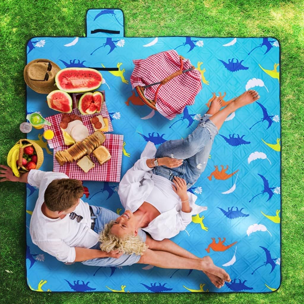 Portable Picnic Blanket,Picnic Blanket Waterproof,3 Layers Sandproof Beach Blanket,Picnic Blanket Washable,Foldable Outdoor Beach Blanket for Sandy Park Beach Grassland Hiking (Color : Style 03, Siz