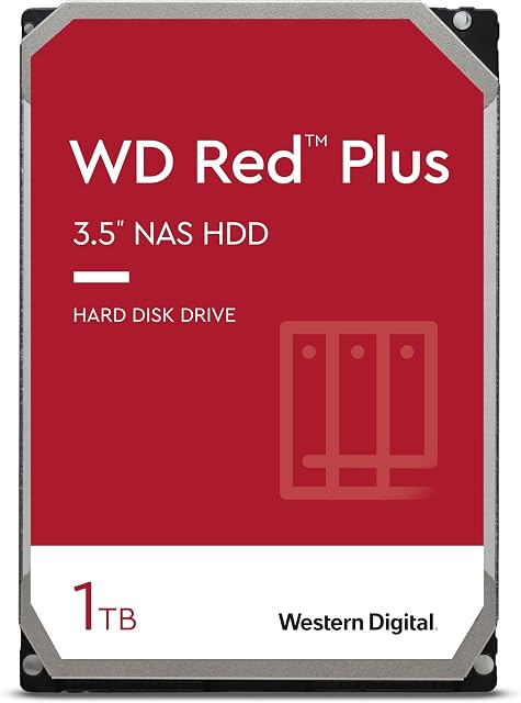 WD czerwony 1 TB NAS 3,5 cala wewnętrzny dysk twardy - klasa 5400 obr./min, SATA 6 Gb/s, CMR, 64 MB Cache - WD10EFRX