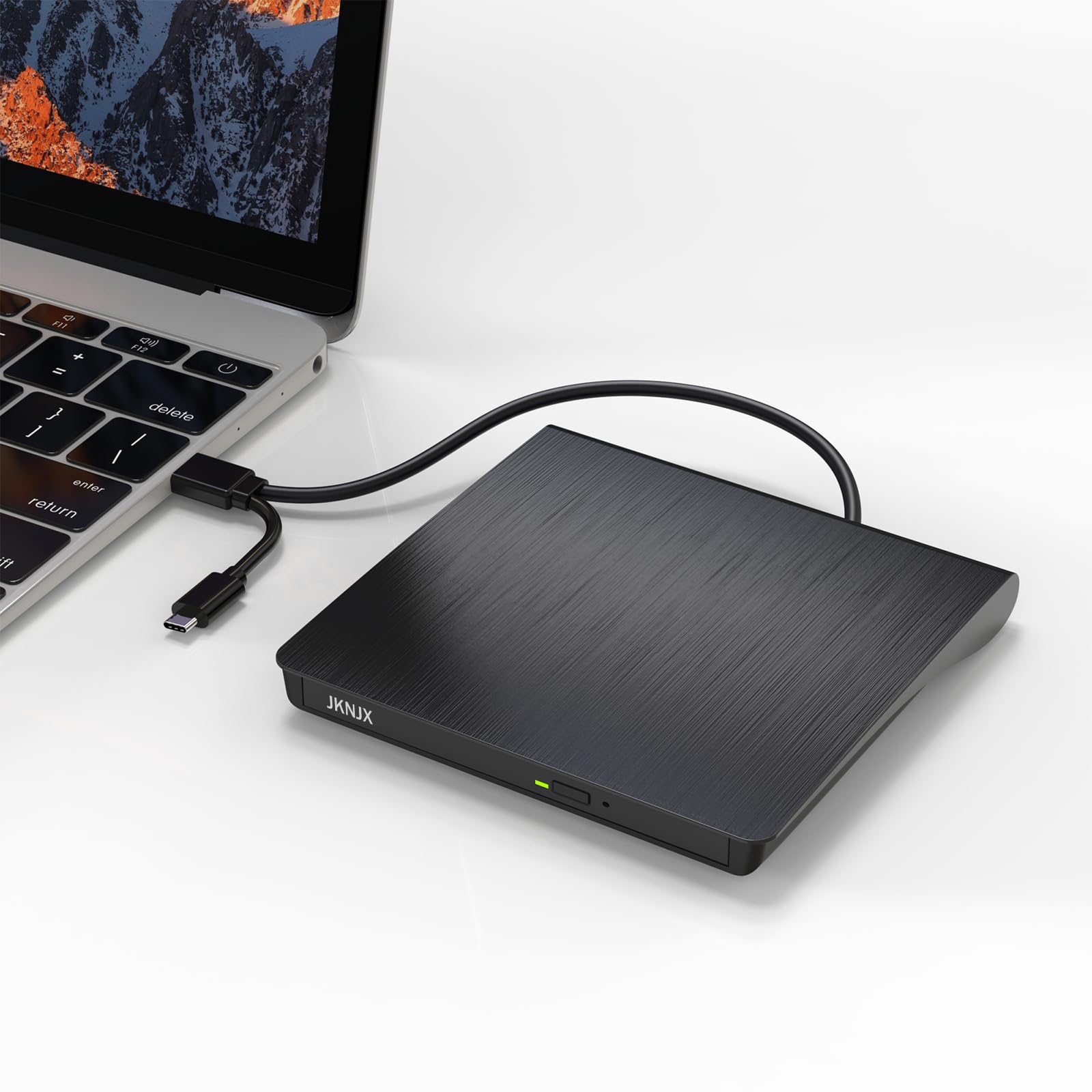 External CD/DVD Drive,High-Speed USB 3.0 and Type-C,Slim Portable Burner Writer Player Reader,CD DVD +/-RW Optical Disk Driver Compatible with Laptop Desktop PC Windows Apple Mac Pro MacBook Linux