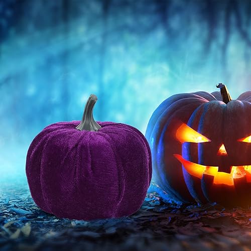 Miniatura 9 de Cabilock 5 calabazas artificiales de espuma de varios tamaños, calabazas artificiales de espuma, verduras artificiales, calabazas de cosecha para