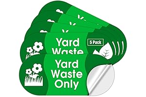 Eye-Catching Yard Waste Stickers for Clean Trash Disposal