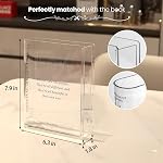 Book Vase for Flowers Home Décor,Artistic and Cultural Flavor Decorative Acrylic Clear Vase for Home and Office,Creative Gifts for Book Lovers. (Transparent)