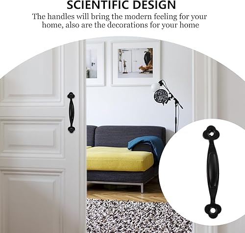 Miniatura 5 de DOITOOL 12 manijas negras para cajones de cocina, tiradores de puerta para armarios de cocina, manijas de gabinete negras, pomos de gabinete vintage