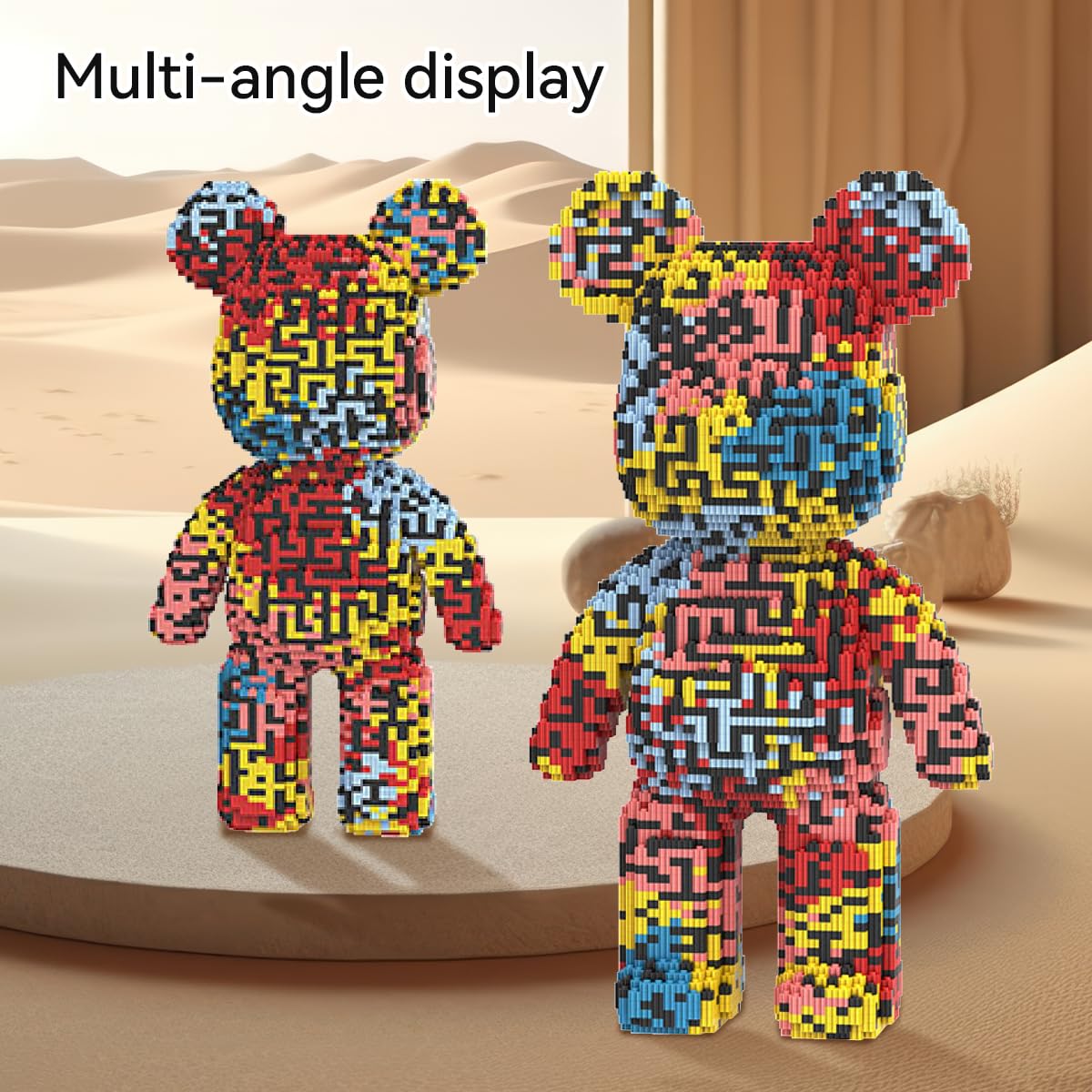 DAHONPA Maze Pattern Bear Micro Building Blocks Set (7250 Pieces), Bear Bricks Set Creative Home & Office Decor - Image 3