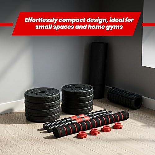 Miniatura 2 de Juego de mancuernas ajustables, juego de mancuernas antideslizantes de 22446688 libras para gimnasio en casa, juego de mancuernas de peso libre