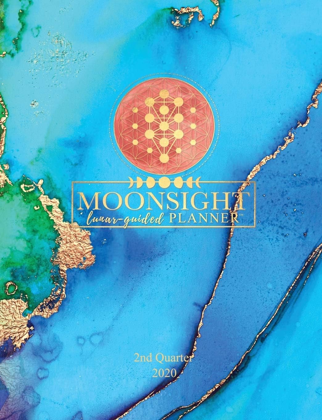 Moonsight 90-Day Moon Phase Daily Guide - 2nd Quarter 2020 (Electric Blue): Moon Phase Astrological Planner Calendar