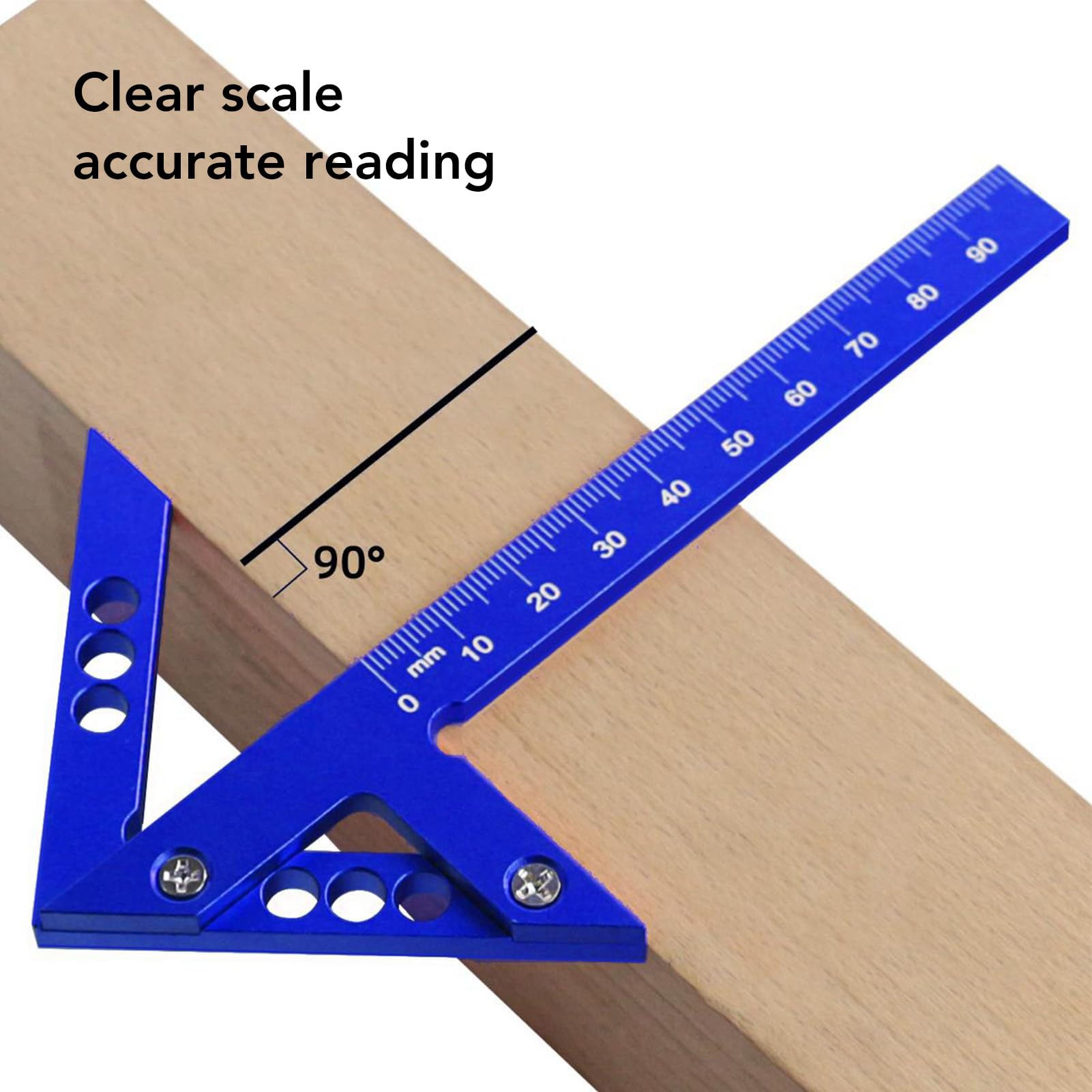Aluminum Alloy Metric Center Scriber 45 90 Degree Right Angle Line Gauge for Woodworking and Square Scribing Tasks