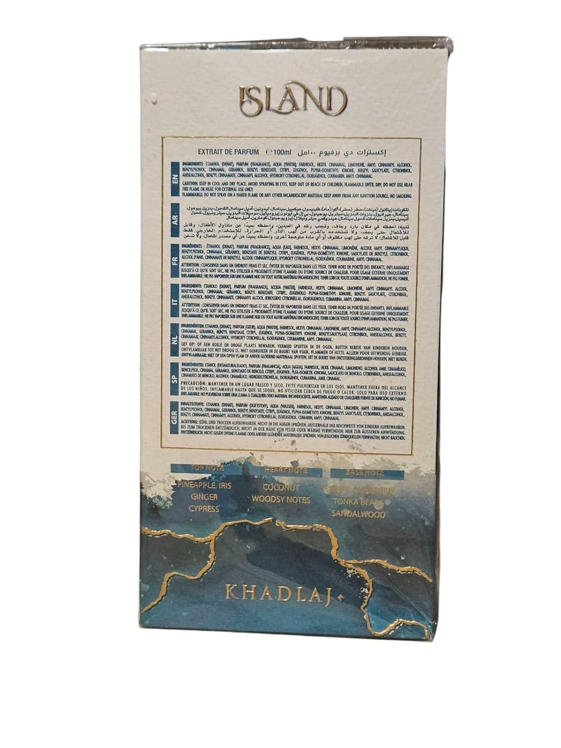 KHADLAJ Island Extrait De Parfum, Luxury Fragrance in Emerald Green Glass Bottle with Gold Cap, Premium Middle Eastern Perfume - Image 5