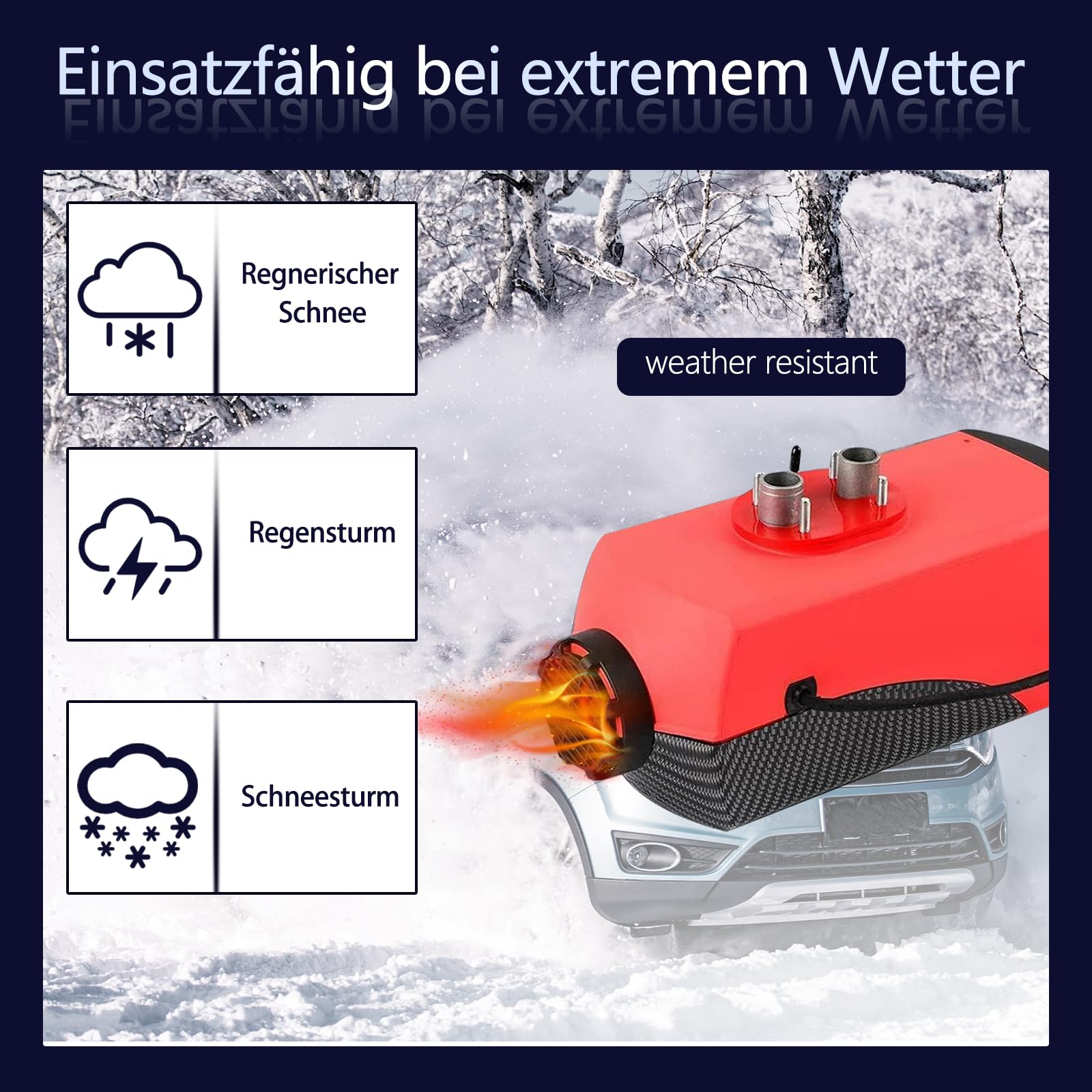 8KW Dieselheizung Standheizung 12V, Luftheizung Air Diesel Standheizung Lufterhitzer mit LCD-Display & Fernbedienung Air Diesel Heizung für Wohnmobil Auto LKW Wohnwagen Boot (Rot)