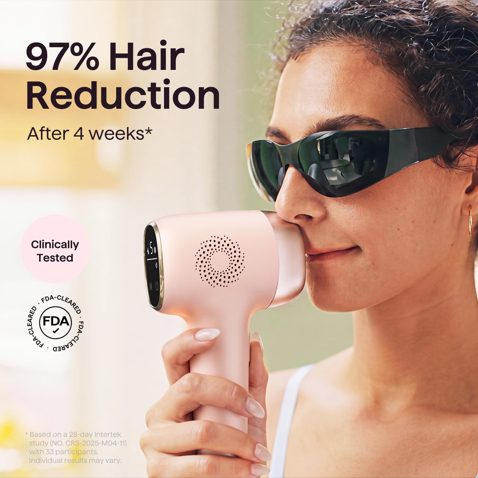 Wavytalk Depilación láser IPL, desnuda con rodillo de precisión para todo el cuerpo | Larga duración y sin dolor, 24J de doble pulso y refrigeración por hielo, uso en casa para mujeres y hombres, con cable