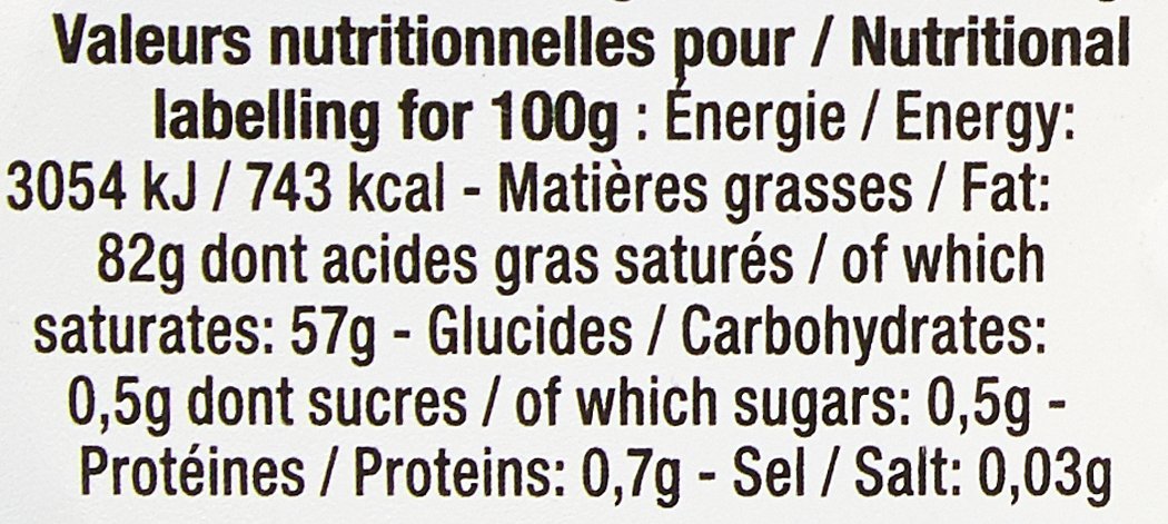 Beurre tendre doux Président 82% MG beurrier 250g